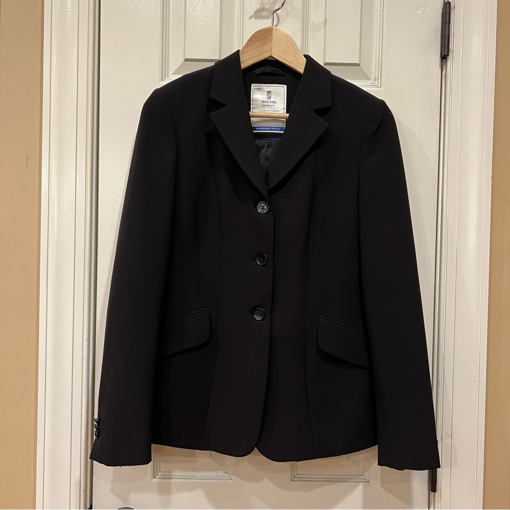 Tredstep Symphony Show Coat Jacket Black Womenโs Size 2 Equestrian